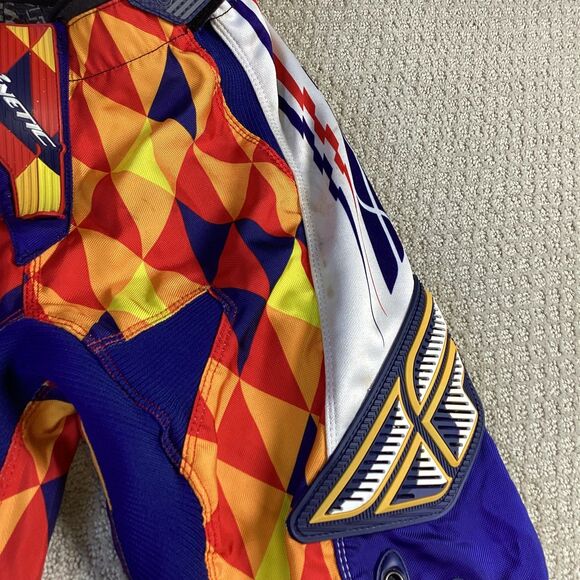 Fly Racing Kinetic Motocross Pants Adult Colorful Diamond Pattern Motorcycle - Picture 4 of 8